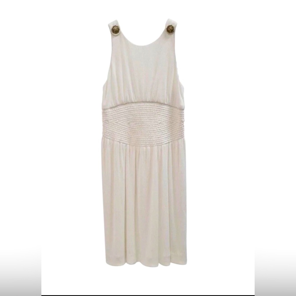 Chanel Goddess white cotton dress 36